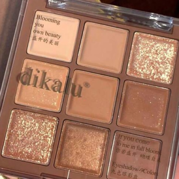DIKALU 9-Color Eyeshadow Palette, Shimmer & Matte Smudge Proof Eye Shadow Makeup - Picture 2 of 8